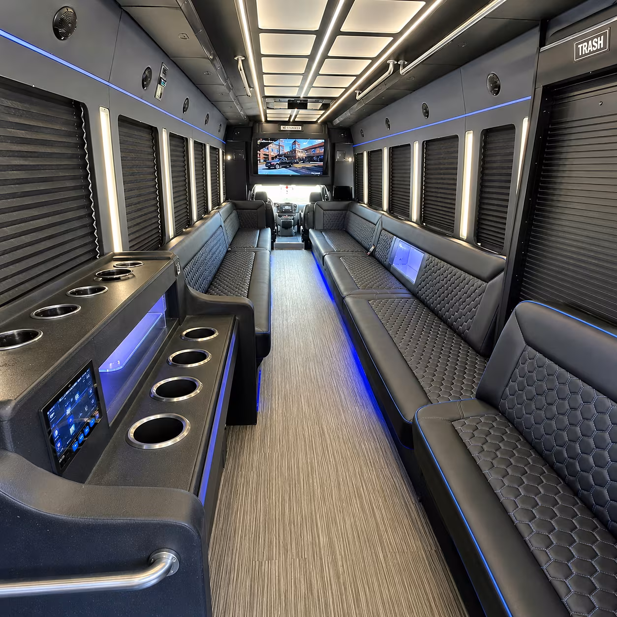 union city party bus rentals inside